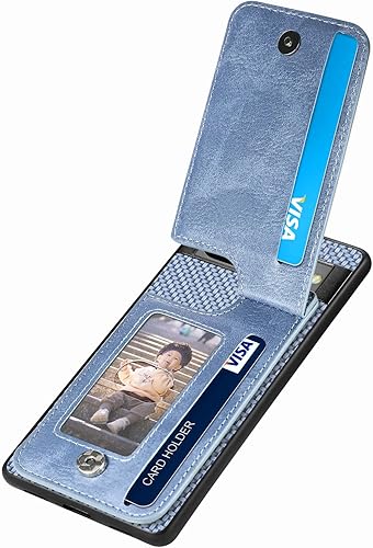 Miniatura 3 de Funda tipo cartera con cremallera y tarjetero para Google Pixel 7A 5G, piel sintética plegable con función atril magnético, cierre de monedero con