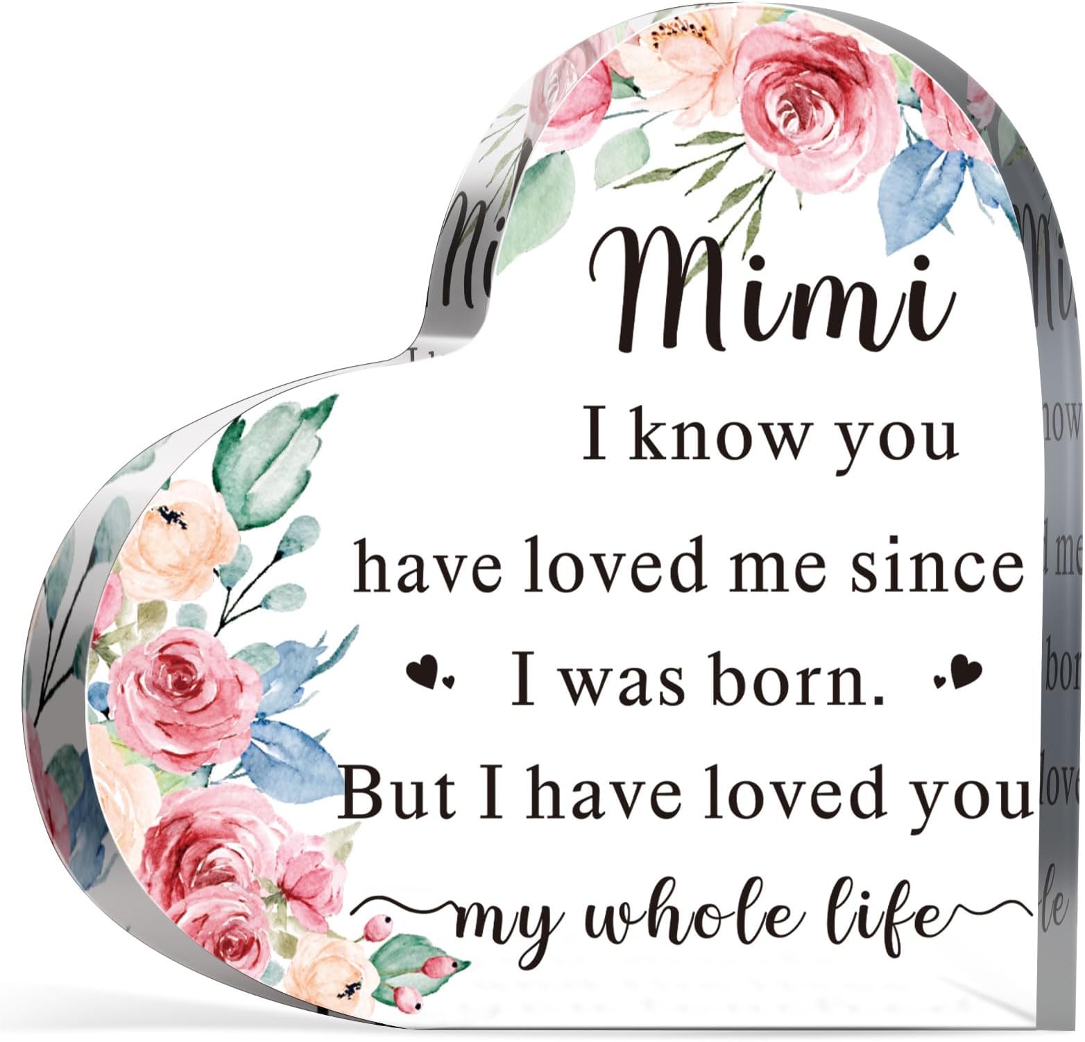 Soaoo Mimi Gift Mimi Definition Desk Decor Mimi Acrylic Desk Plaque Sign for Grandmom Mom Holiday Mother Birthday (Classic Style)