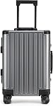 YYW 100% Toutes les valises en aluminium, 20 Sac à bagages de pouce avec TSA Verrouillage, roues silencieuses (argent, 20-Inch)