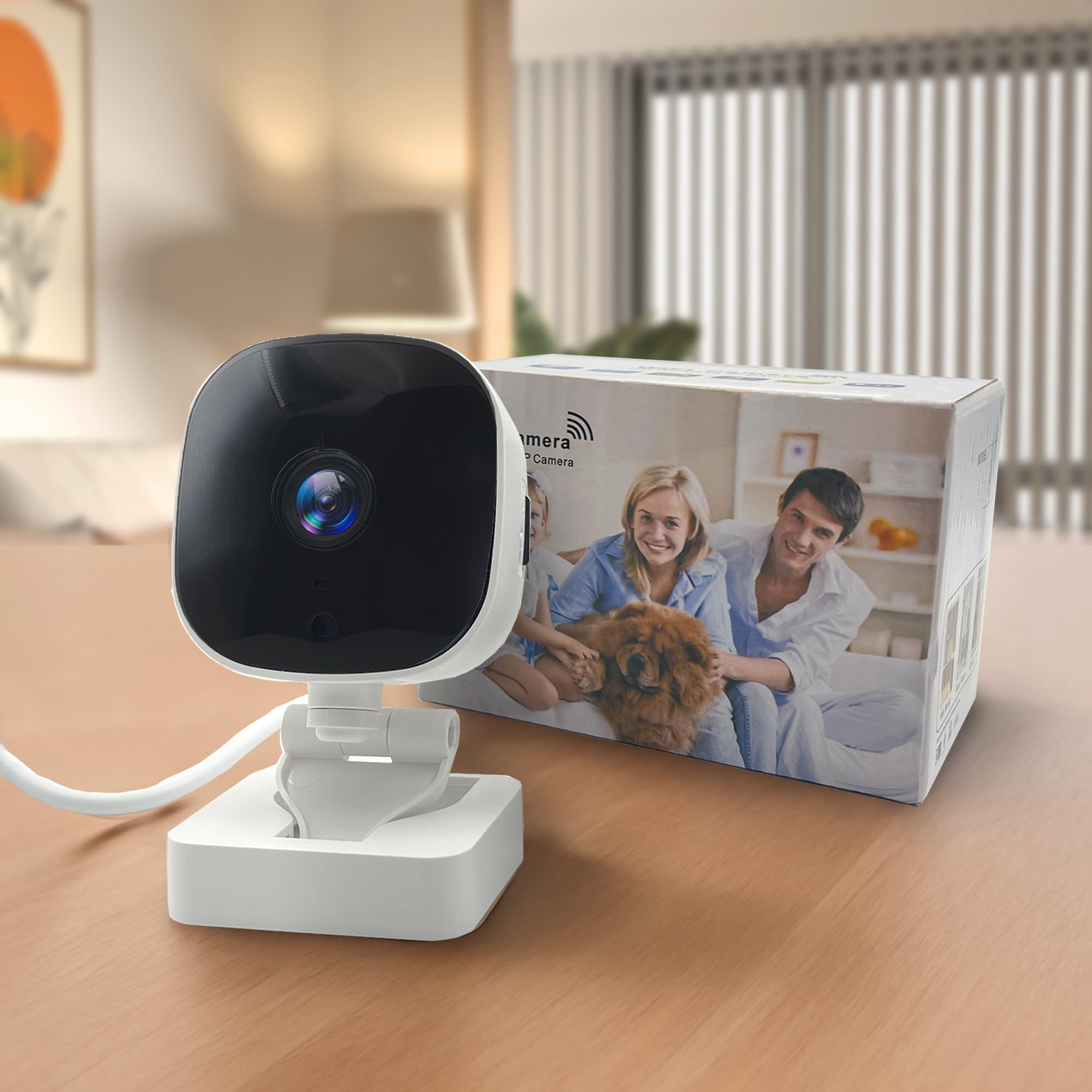 Mini Wireless Indoor Security Cam Night Vision Fast Wake 120 Wide-Angle One-Way Audio App Control Compact WiFi Spy