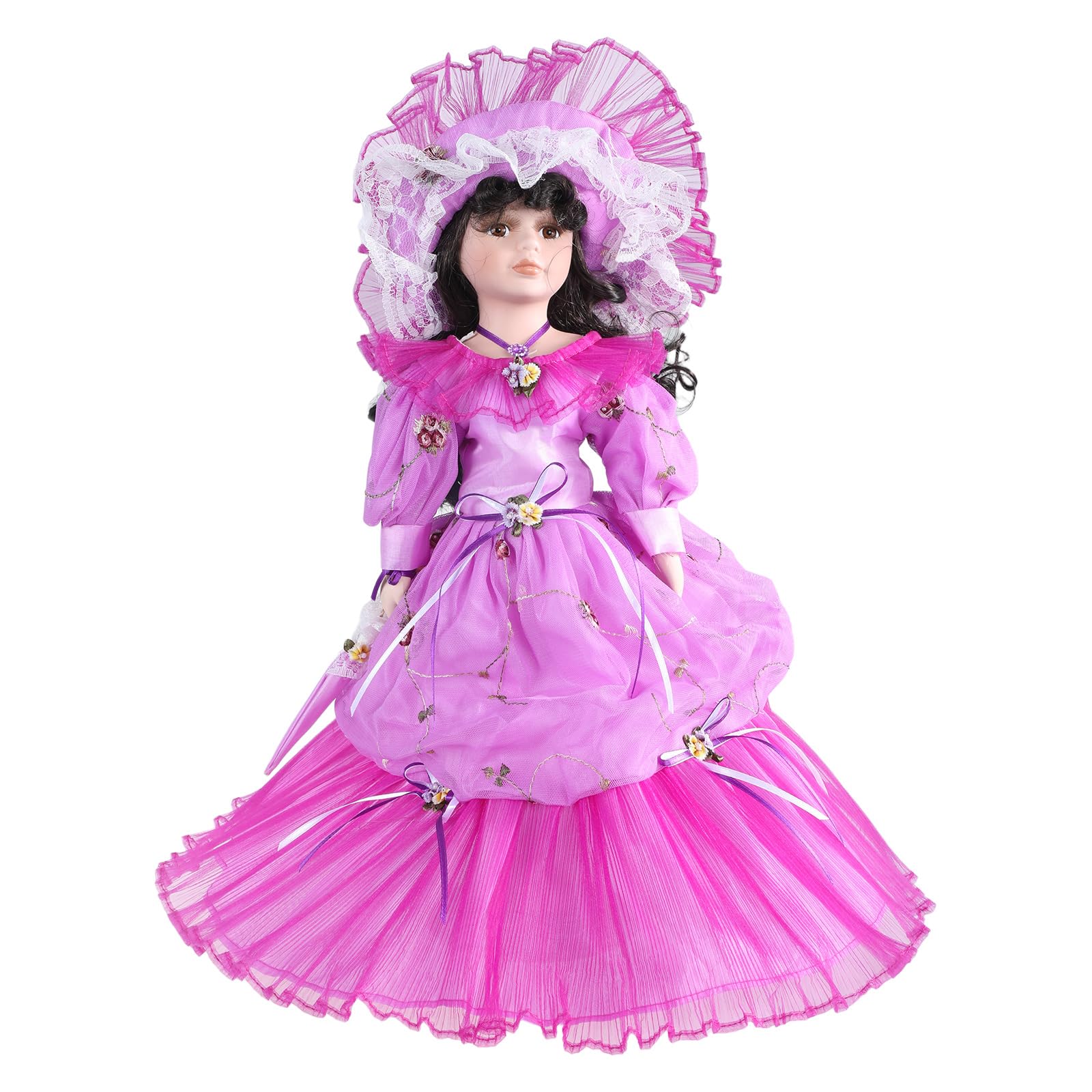 Sincerely ＊Pink purple doll dress Elegant Victorian Porcelain Doll 40cm Reborn Doll with European