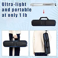 Vista 5 de Xinnun 12 piezas de caballete de mesa de aluminio de 15 a 21 pulgadas de alto, trípode portátil ajustable con alas de brazo de extensión y pies