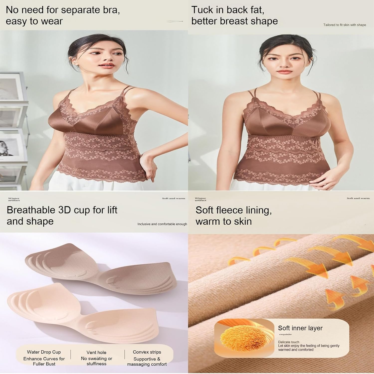 Lace Bralettes Women V Neck Wireless Bras Cami Sexy Comfy Everyday Wirefree Lingerie Slim Basic Camisoles