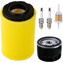 MIU14395 Air Filter AM125424 Oil Filter Tune Up Kit for JD D100 D110 D105 D125 D130 D140 BS 594201 590825 591334 796031 Husqvarna YTH22V46 YTH24V48 YTA22V46 Lawn Mower