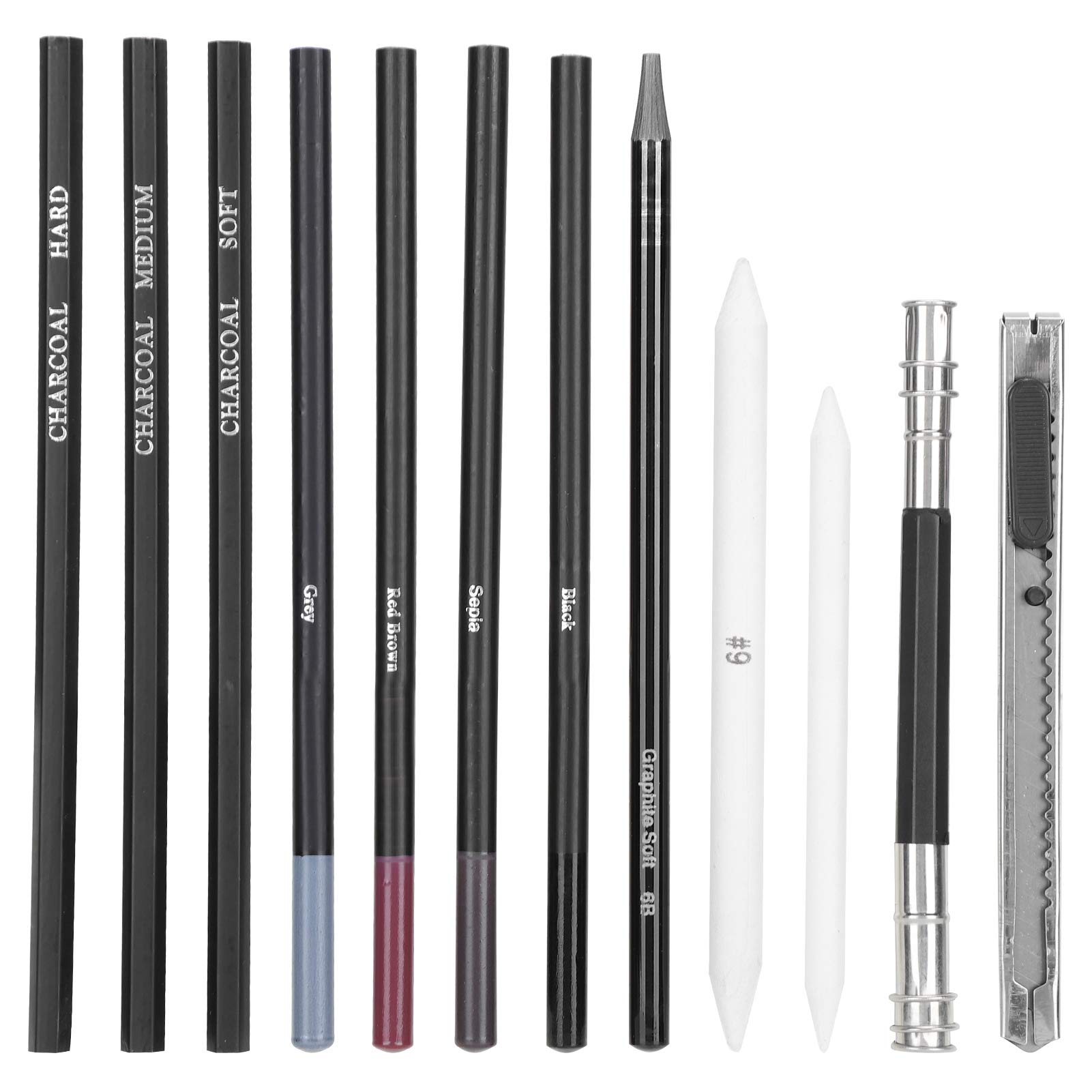 Alvinlite Ensemble de Crayons à Dessin, 40 pièces Kit de Croquis d'artiste de Fournitures d'art Professionnel pour Enfants, Adultes et Artistes