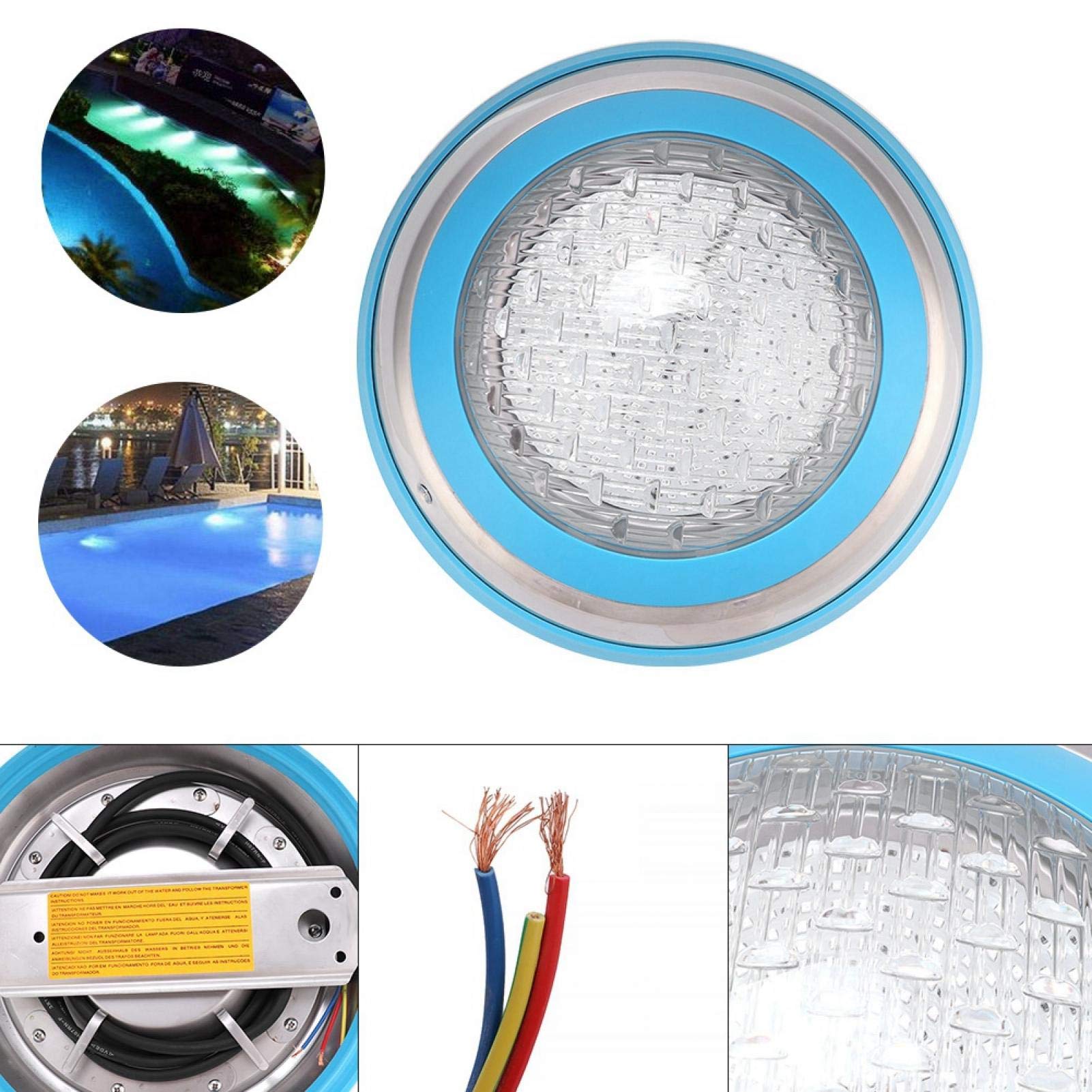 Luce Subacquea, Lampada Subacquea RGB Multicolore con Luce da Piscina Impermeabile AC12V 35W 360LED con Telecomando