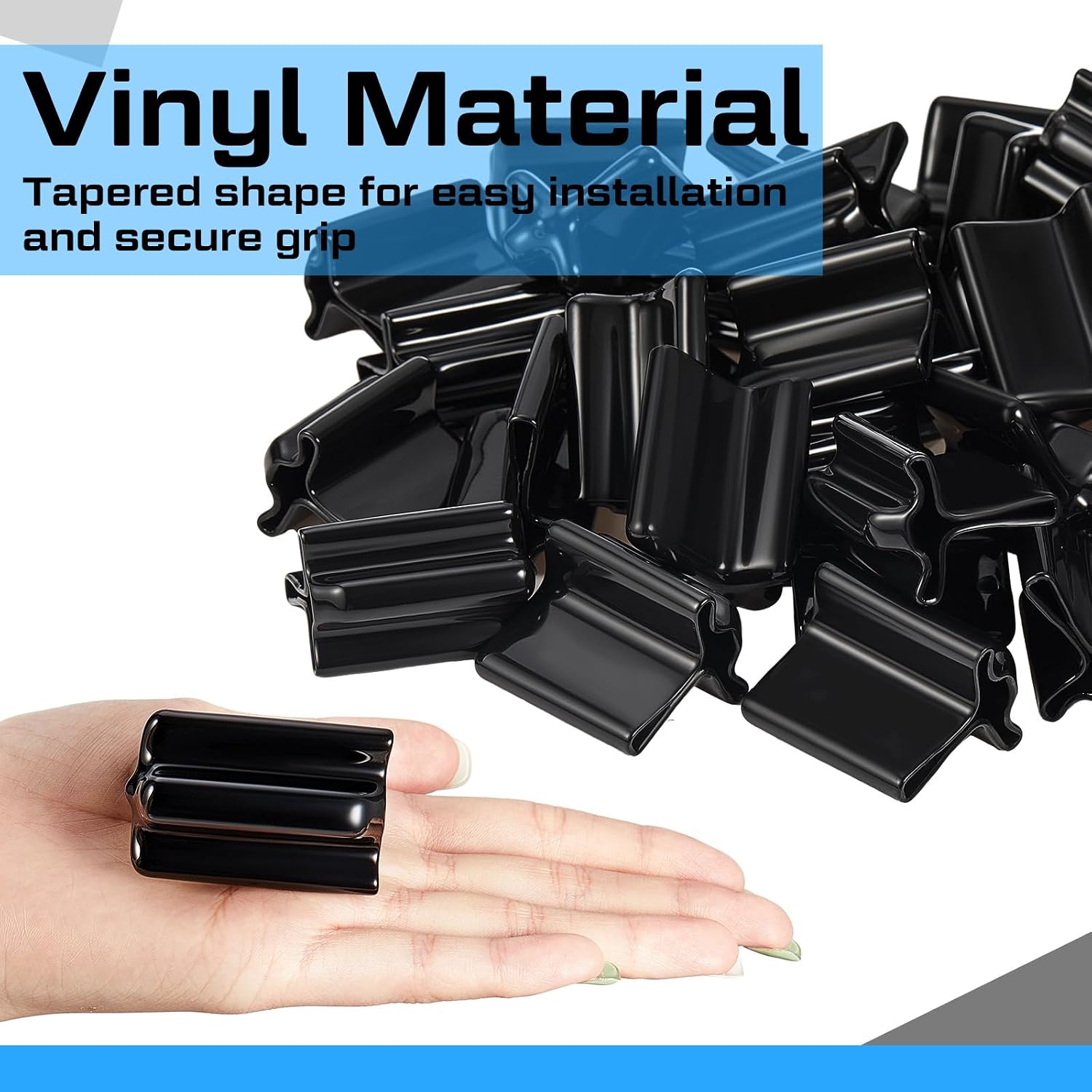 Juexica 50 Pcs Safe T Post Cap T Post Vinyl Safety Cap T Post Topper (Black)