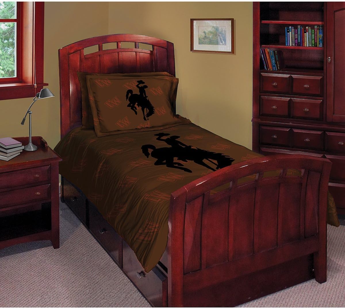 Northwest Wyoming Cowboys Twin/Full Comforter Set