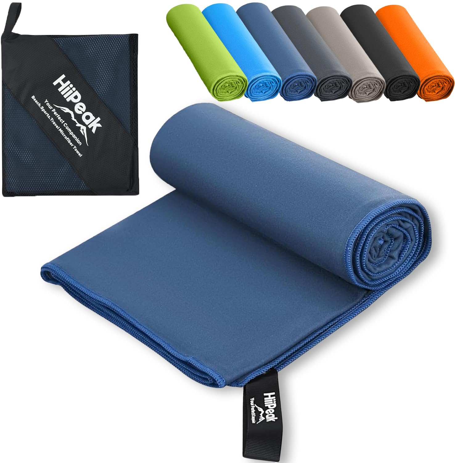 HiiPeak Asciugamano in microfibra - asciugamani compatti e leggeri in microfibra. Asciugamano per il fitness ad asciugatura rapida e assorbente. Asciugamano per sport, palestra, nuoto e palestra