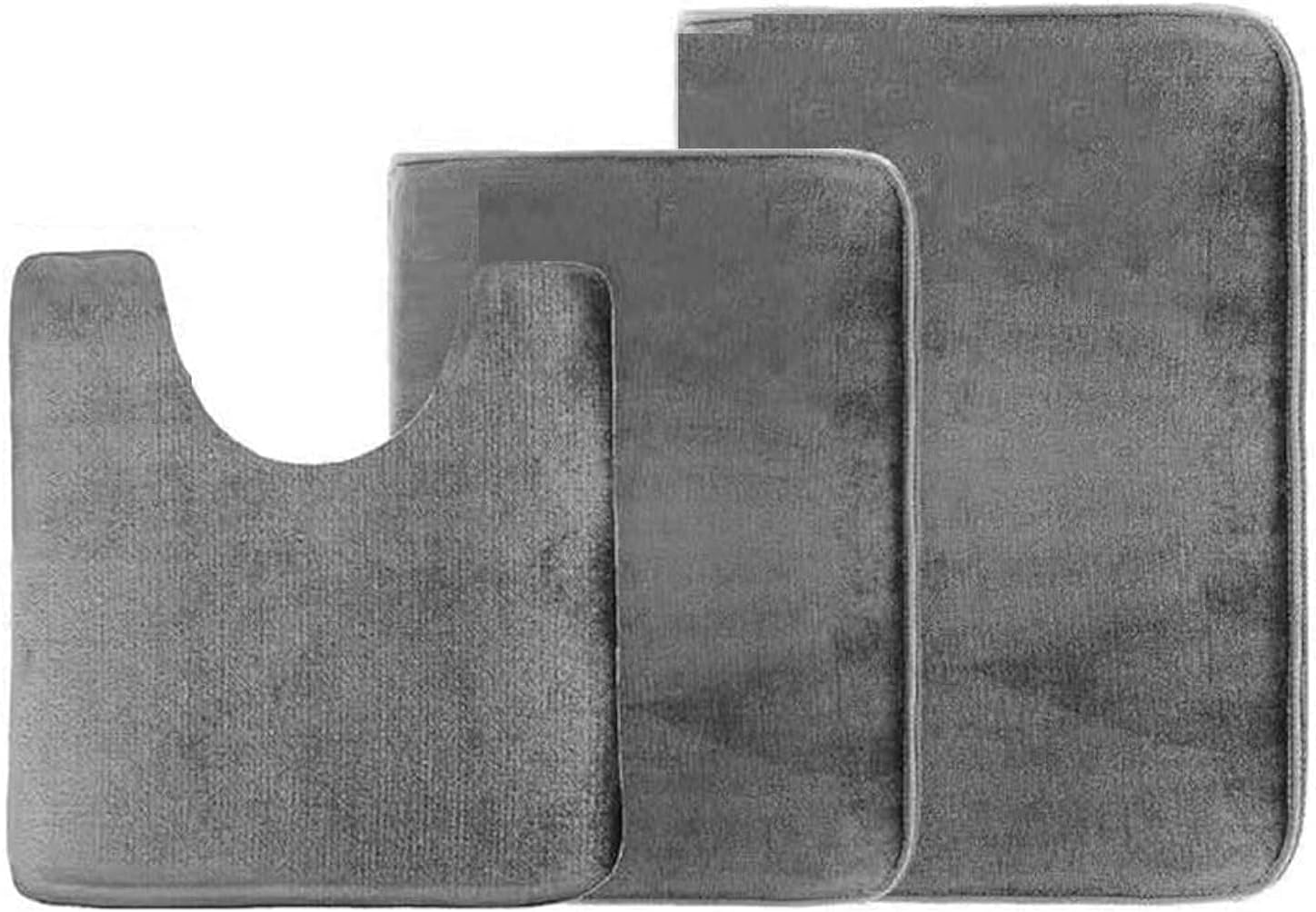 Memory Foam Bath Mats Set of 3 Extra Thick Soft NonSlip Super Water