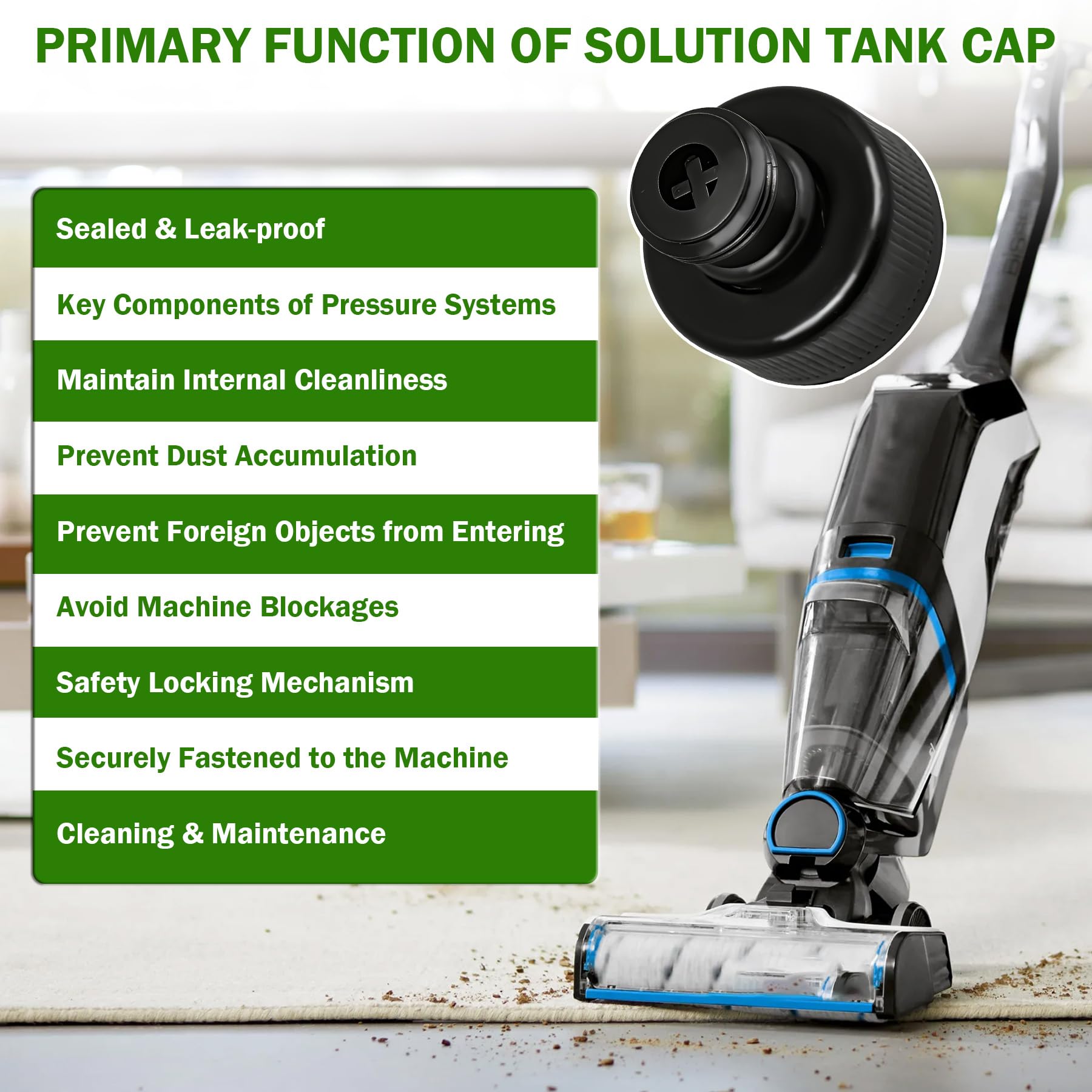 Bissell CrossWave Tank Cap - Replacement Part -5