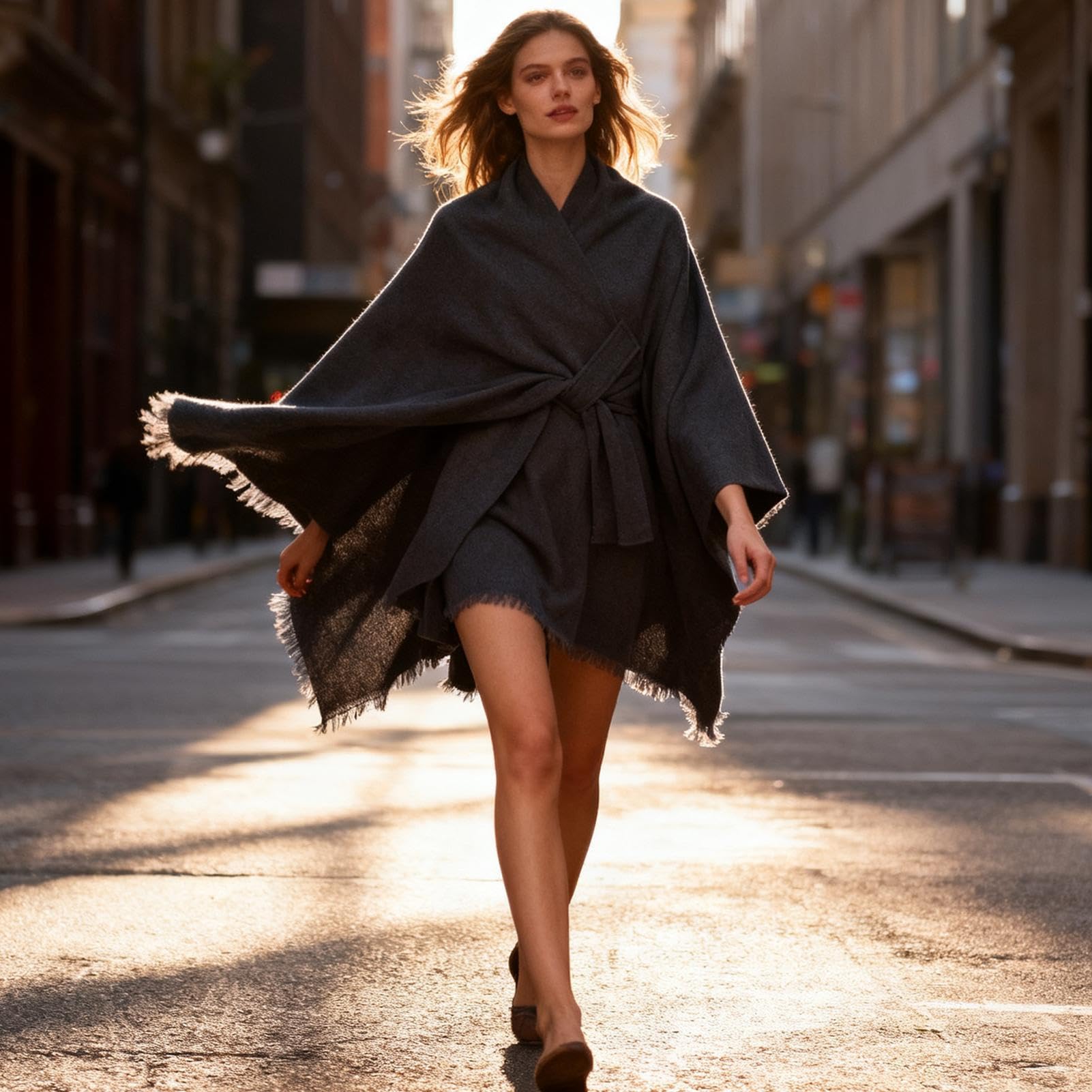 Scialli Da Donna - Sciarpa Stile Scialle Incrociato Sul Davanti, Morbi | Sciarpa A Mantella Con Cardigan Alla | Scialle Eleganti Da Donna | Per L'autunno Inverno Autunno Matrimonio Viaggio Comp