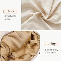 Vista 5 de 2 gorros de seda ajustables para dormir, gorro de dormir con forro de satén para mujeres y hombres, gorro de seda para el cabello holgado.