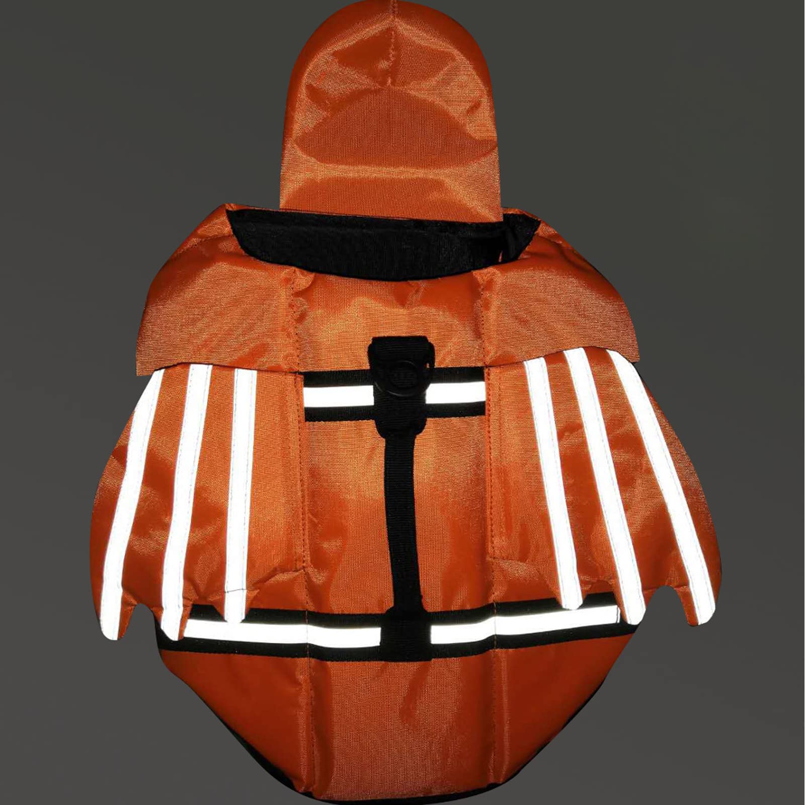 Gilet De Sauvetage pour Chien, Gilet De Sauvetage Réfléchissant Et À Poignée Solide pour La Natation, Le Canotage Et Le Sauvetage en Canoë, Gilet De Sauvetage Réglable pour Chien avec Aile,Orange,XL