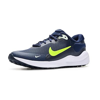Nike Kids Revolution 7 (Big Kid) Kids Shoes Midnight Navy/Volt/Volt Tint/White