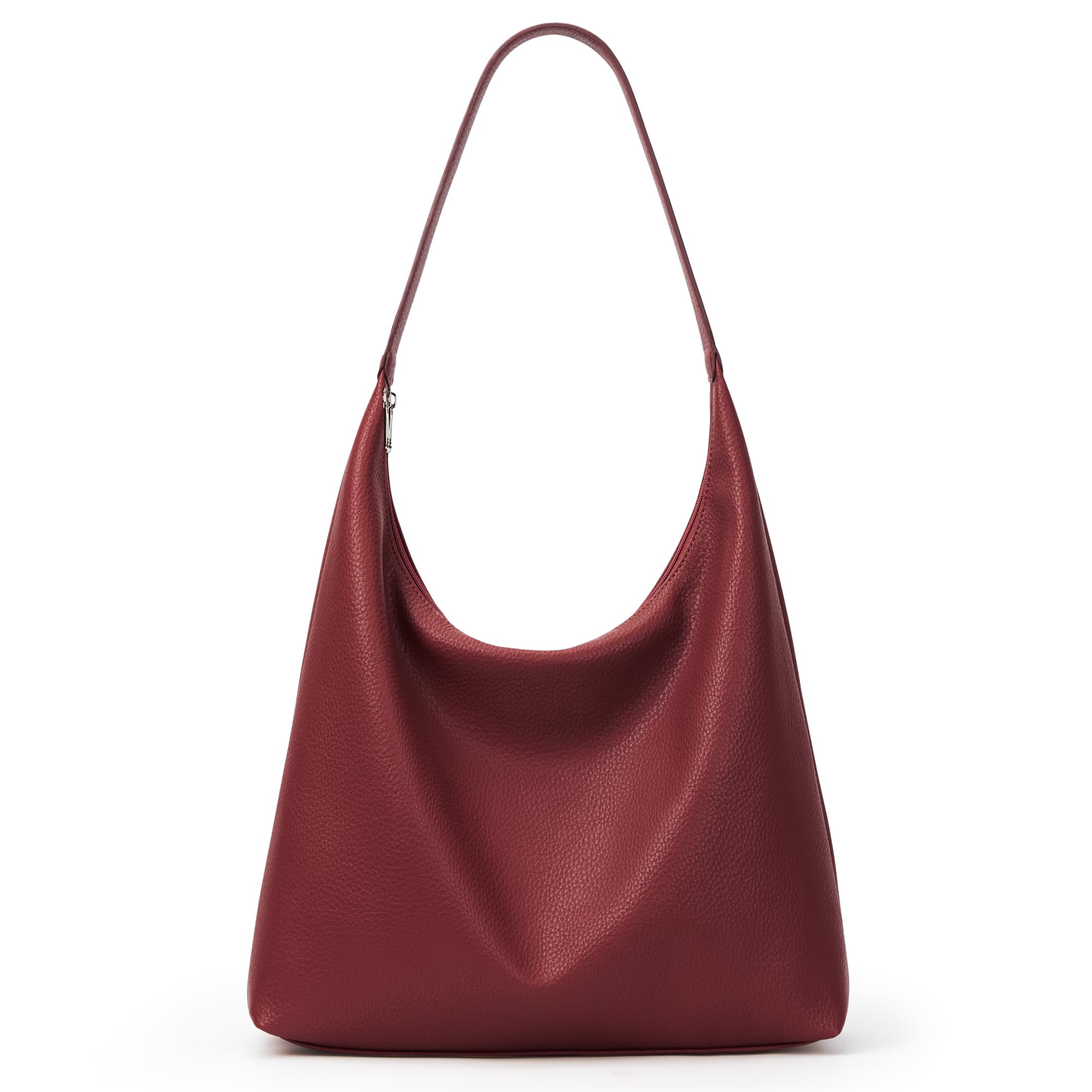 KALIDI Casual Tote Bag Vegan Leather Hobo Zipper Work Bag Weekender Shoulder for Women Shoulder Travel Purse
