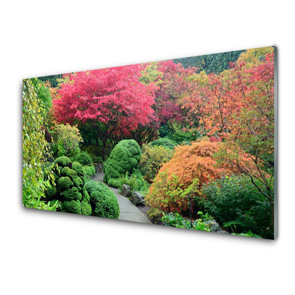 Tableau sur verre acrylique Tulup 100x50 cm decoration murale nature et fleurs de jardin