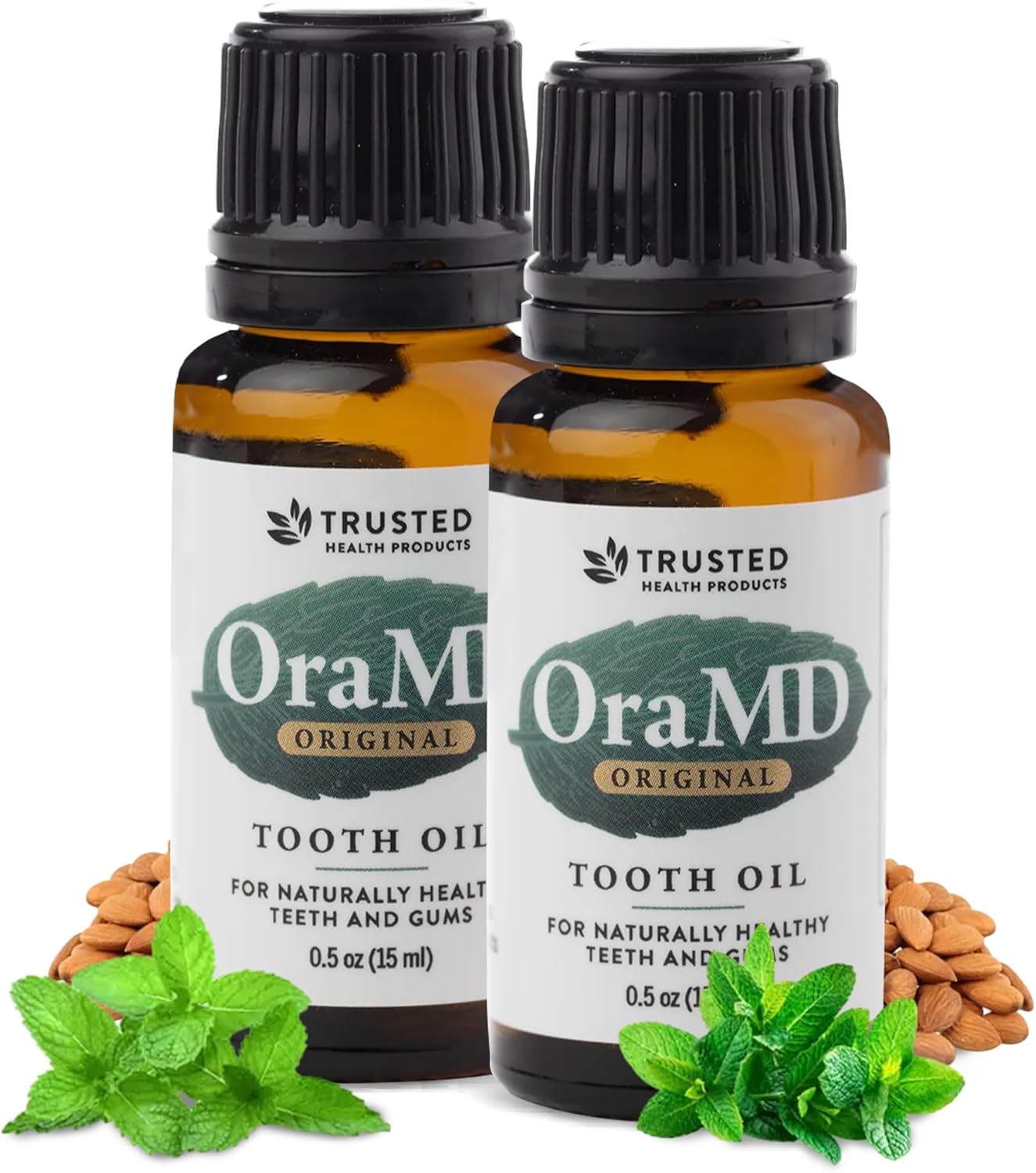 OraMD Original Tooth Oil for Oil Pulling - Healthy Gums, Fresh Breath & Sensitive Teeth Relief - Natural Alternative to Mouthwash (2-Pack)