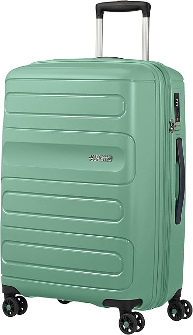 review AMERICAN TOURISTER Luggage Suitcase, Green (Mineral Green), Spinner M Expandable (67.5 cm-72.5/83.5 L)
