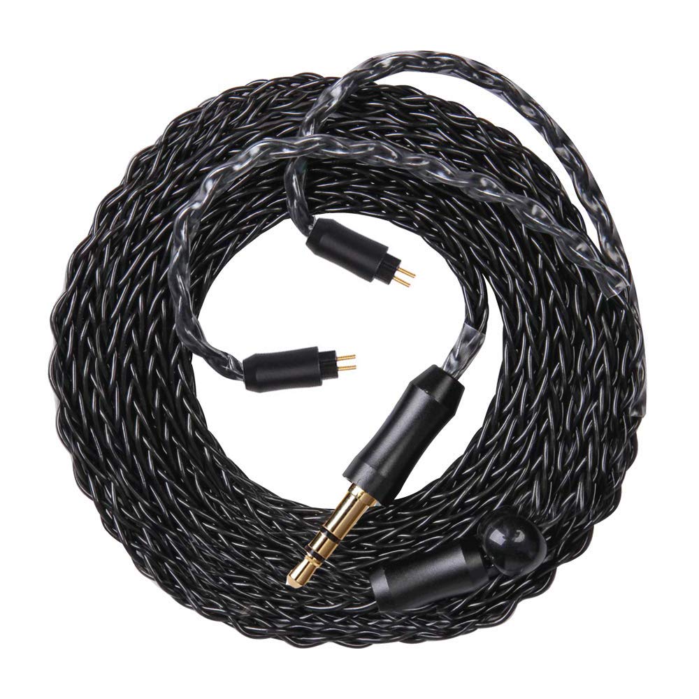hifihear balanced replacement cable 16 core silver plated detachable earphone cable earphone extension cable contact replacement cable for kz zsn zsn pro as16 cca a10 ca4 qdc series etc c pin 3 5mm headphone accessories home