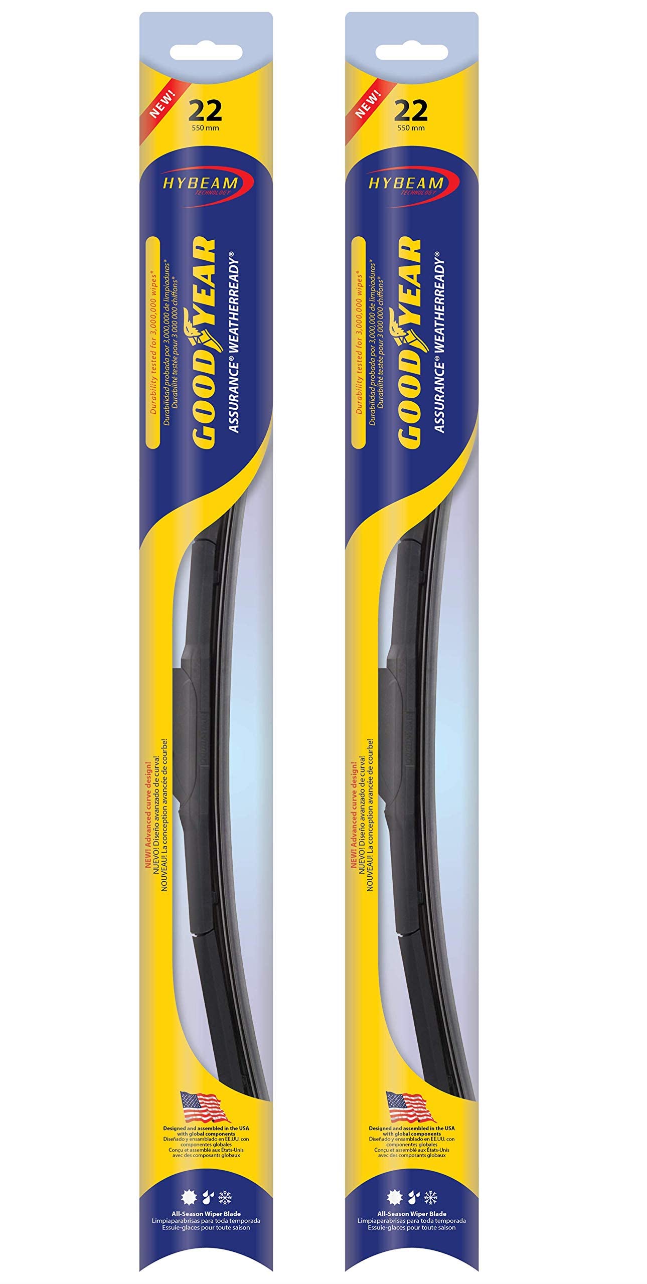 Photo 1 of Goodyear Assurance WeatherReady Wiper Blades, 22 Inch & 22 Inch Set 22" and 22"