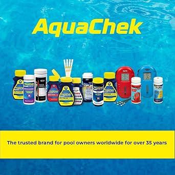 معايرات AquaChek لاختبار الملح للمسابح - شرائط اختبار تجمع المياه المالحة لكلوريد الصوديوم - نتائج سريعة ودقيقة - مجموعة اختبار جودة المياه المهنية (10 شرائط)