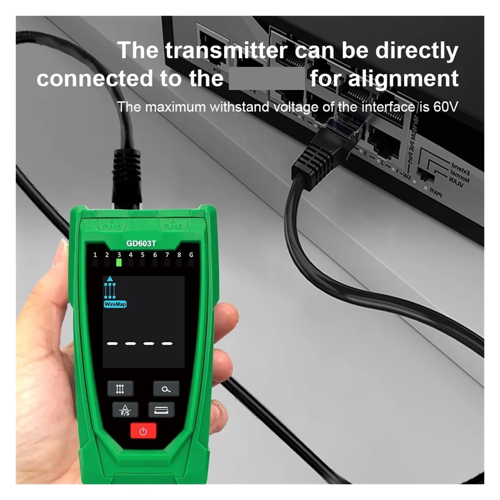 Digital Wire Tracker Anti-Interferenz-Netzwerkkabeltester Telefondiagnose Tone Tracer RJ45-Kabelleitungsfinder Übertragungstests
