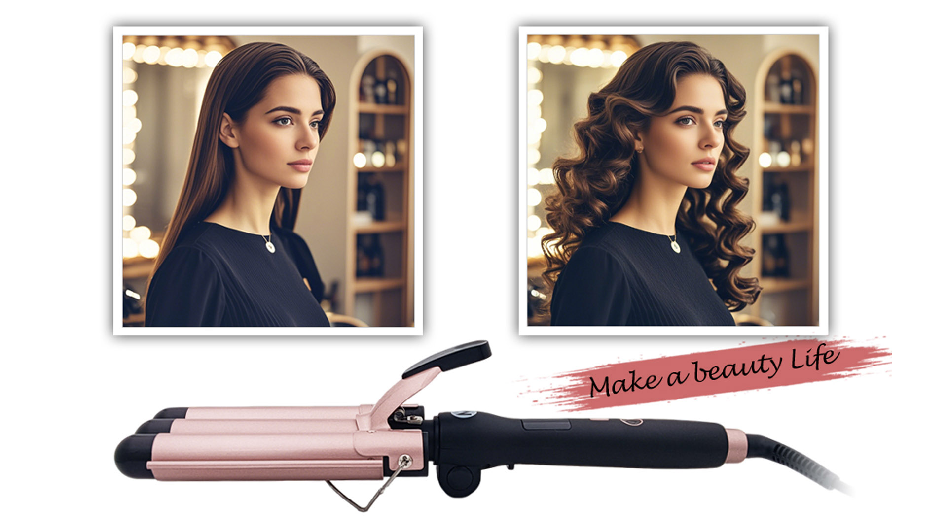 Amazon.com: Mistcado 3 Barrel Curling Iron, 1 Inch Ceramic