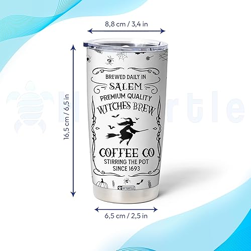 Miniatura 4 de Hyturtle Vaso de bruja personalizado de 20 onzas y 30 onzas con tapa, regalo para mujeres, amigas, brujas, Navidad, cumpleaños, Halloween