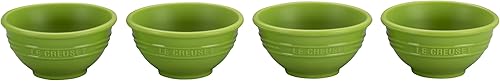 Le CreusetCuencos de silicona 14-Cup Pizca, Conjunto de 4, Verde hinojo