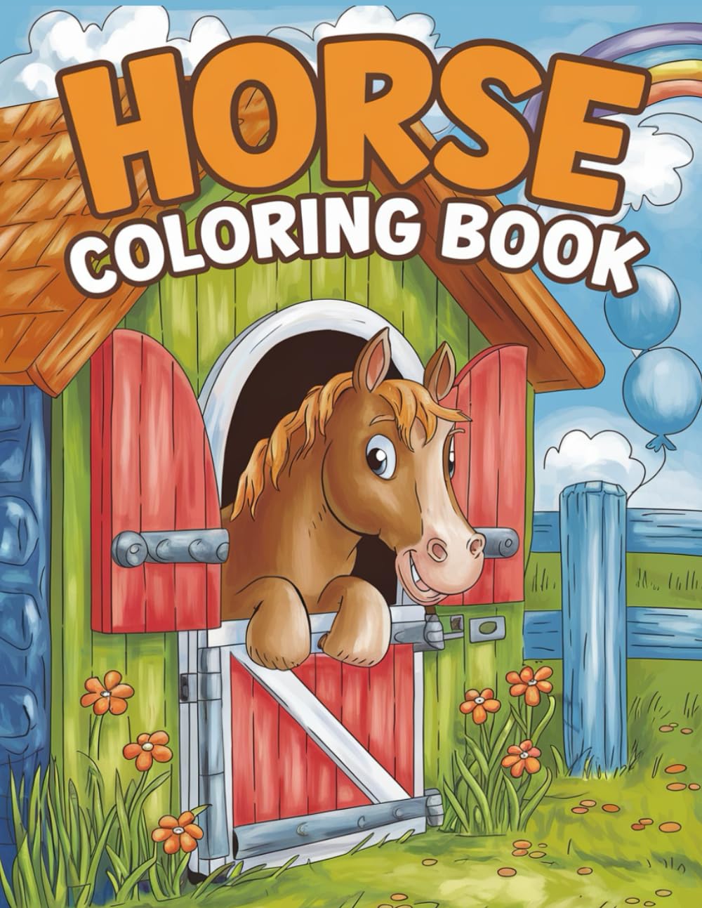 Horse coloring book: Many beautiful and lovingly designed illustrations for coloring for girls and boys