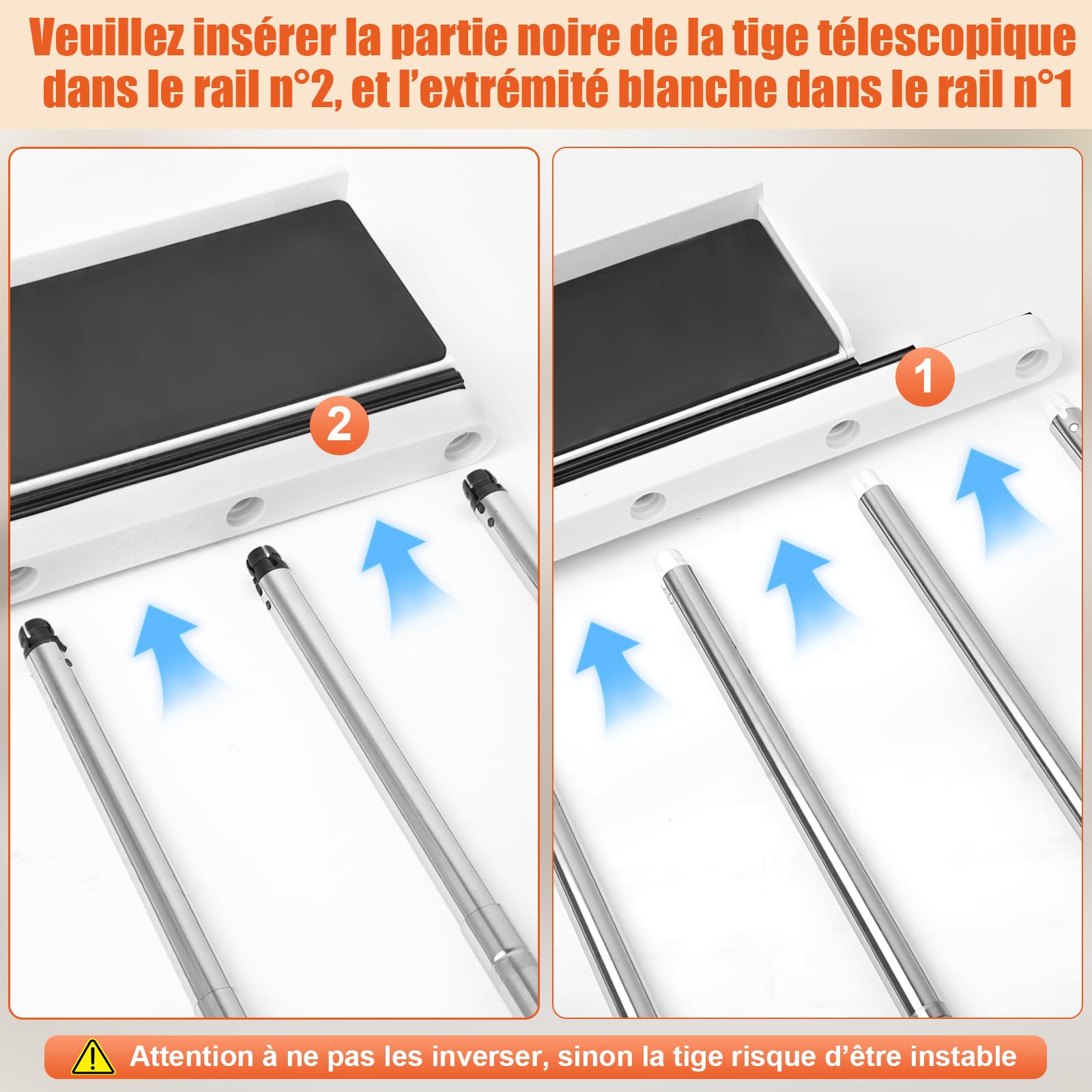MISTRO Kit de Superposition Universel Réglable 42-73cm Cadre Intermédiaire Monobloc avec Tablette Extensible 12kg et Barre Porte-Serviettes Station de Pliage Gain de Place pour Buanderie