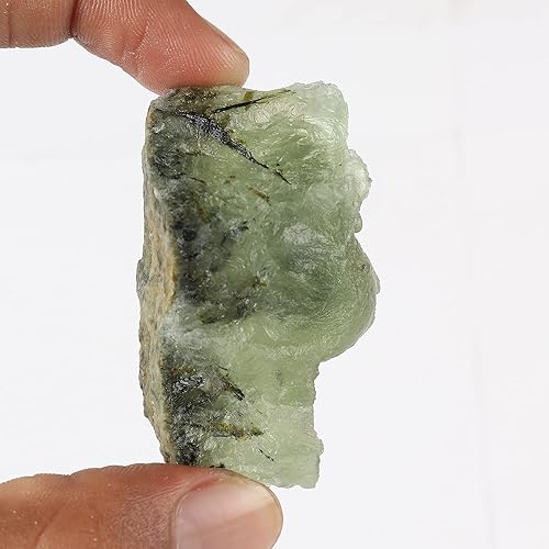 Miniatura 3 de GEMHUB Especímenes minerales de prehnita verde áspero natural de 301 ct, prehnita para curar