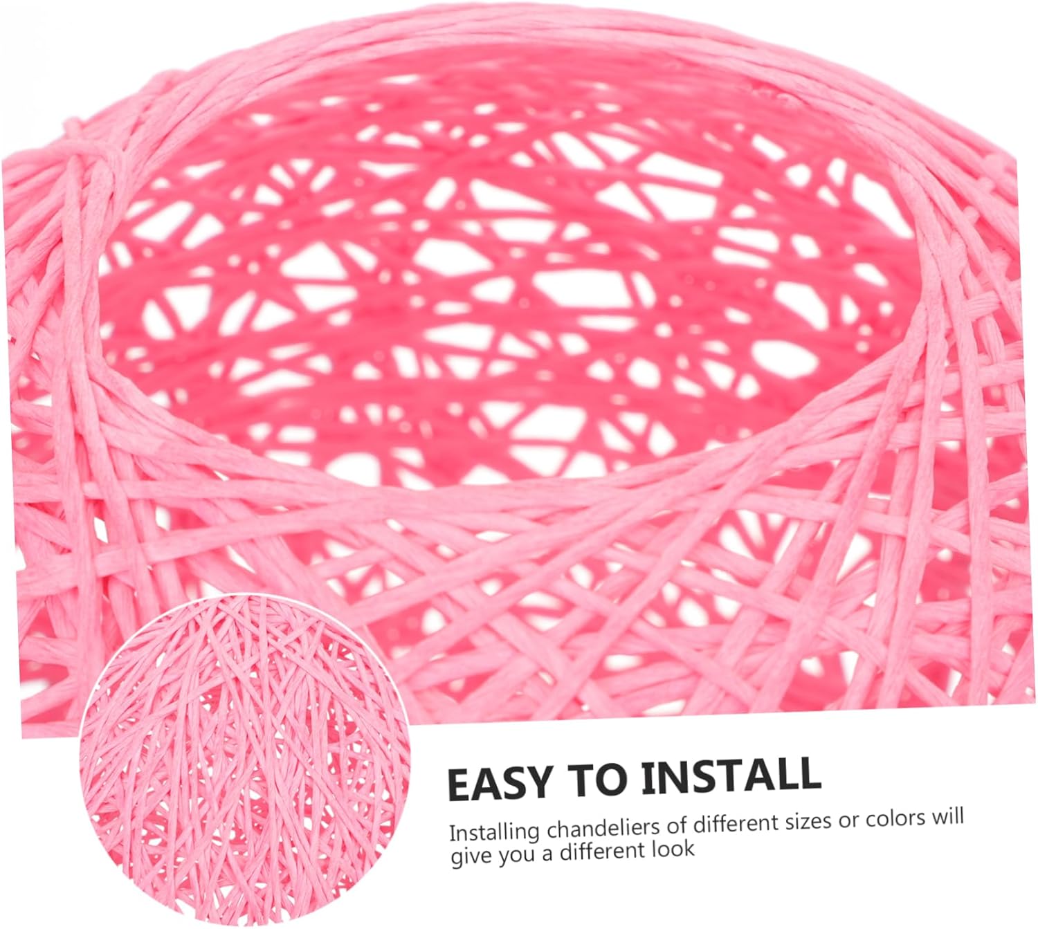 DOITOOL 3pcs Chic Rattan Lampshade Unique Light Cover for Bedroom Living Room to Install Soft Design for Aesthetic Home