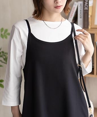Amazon | [NAVY] [ネイビー] Tシャツ レディース 8分袖 7分袖 綿