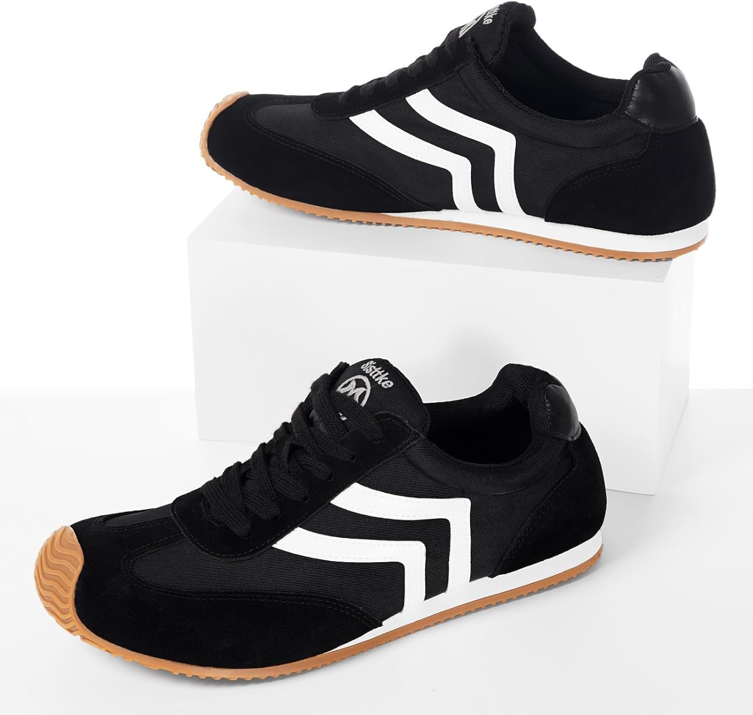 Fashion Sneakers for Women Wide Width Casual Sneakers Genuine Leather Walking Shoes Trendy Lightweight Comfort Lace-Up Non Slip for Outdoor with Memory Foam Insole - Image 7