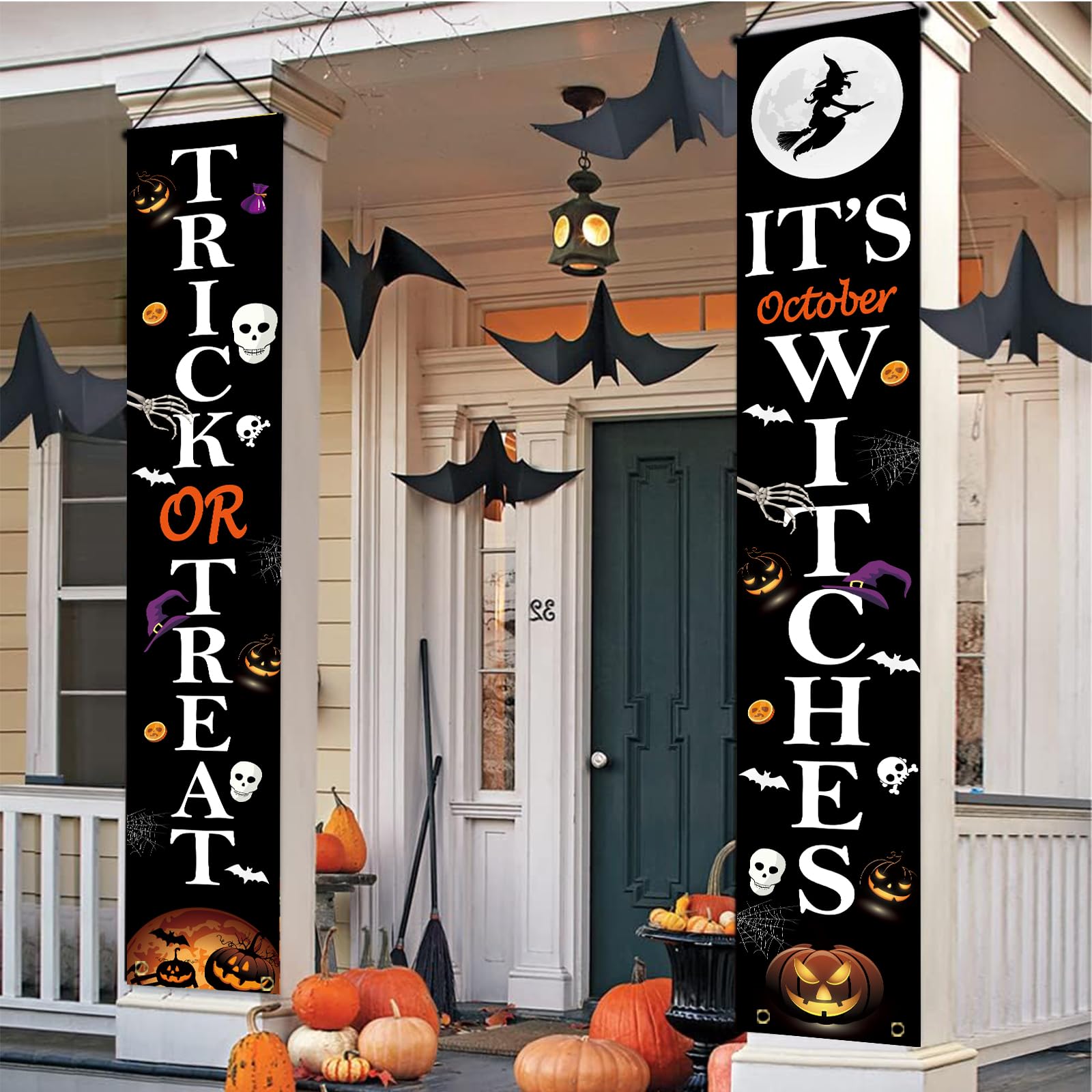 Halloween Decorations Outdoor Trick or Treat & It's October Witches
