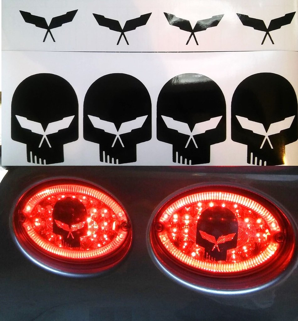 Buy Clausen's World Jake Skull Brake Light Decals Vinyl Graphics and 4