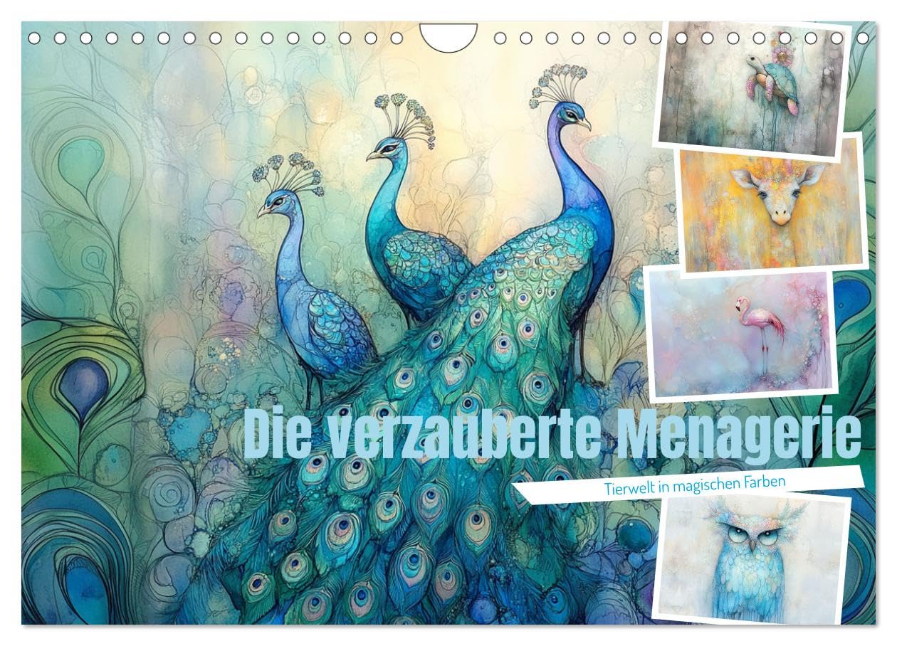 Die verzauberte Menagerie (Wandkalender 2026 DIN A4 quer), CALVENDO Monatskalender: Tierwelt in magischen Farben