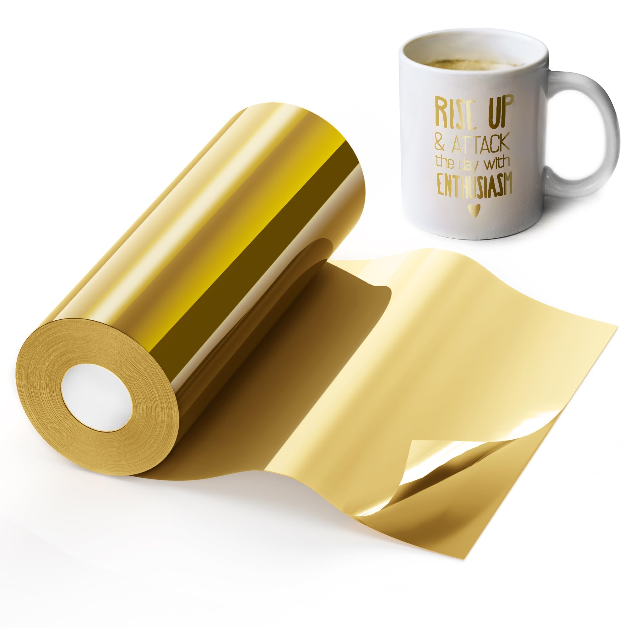 Gold Permanent Vinyl for Cricut Cutting Machine, 12" x 40FT Adhesive Vinyl
