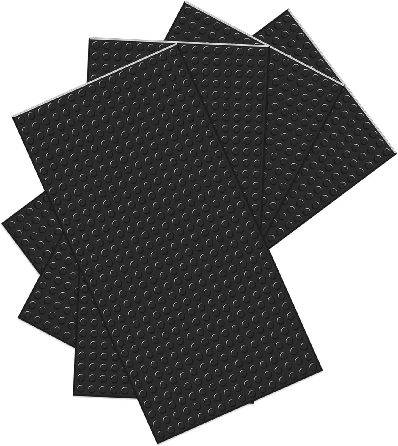 BOROLA Classic Baseplates Building Brick -10 "x 5" ，Compatible with Most Major Brand Building Bricks, Used for Substrates for Building Towers, Desktop Bases(4-Pack, Light Grey)