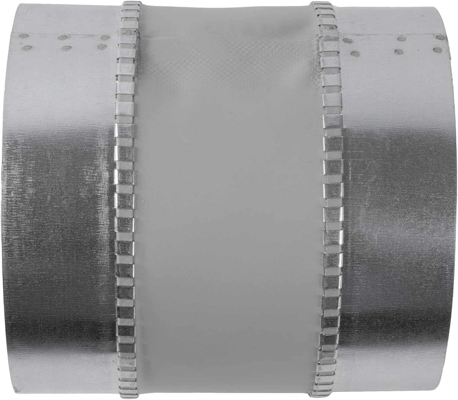 Vent Systems 6" Inch Flexible Vibration-Reducing Male Fit Duct Connector – Round Galvanized Steel Dryer Vent Hose Connector, Spiral Duct, Pipe Extender, HVAC Ventilation - Inline Duct Work Coupler
