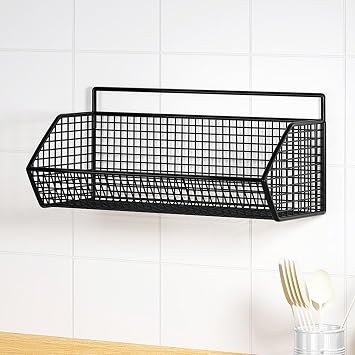 HJXGQJM Wall-mounted Fruit And Vegetable Rack Kitchen Hanging Fruit Basket, Kitchen Hanging And Countertop Metal Basket For Storing Snacks, Onions And Potatoes
