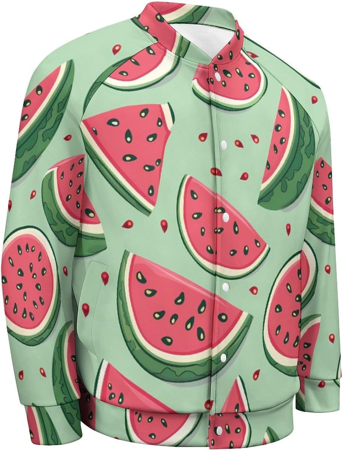 Watermelon Baseball Jacket Fashion Sports Sweatshirts Sweater Casual Coat Outwear for Men