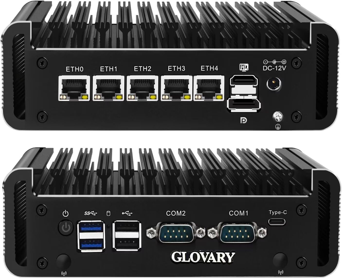 Firewall Mini PC J6413 4 Core, 5 x i226V 2.5GbE LAN Fanless OPNsense Micro Appliance, DDR4 8GB RAM 128GB NVMe SSD, AES-NI, Router Industrial Computer Hardware, 2RS232 COM, 2SATA3.0, 3 Display