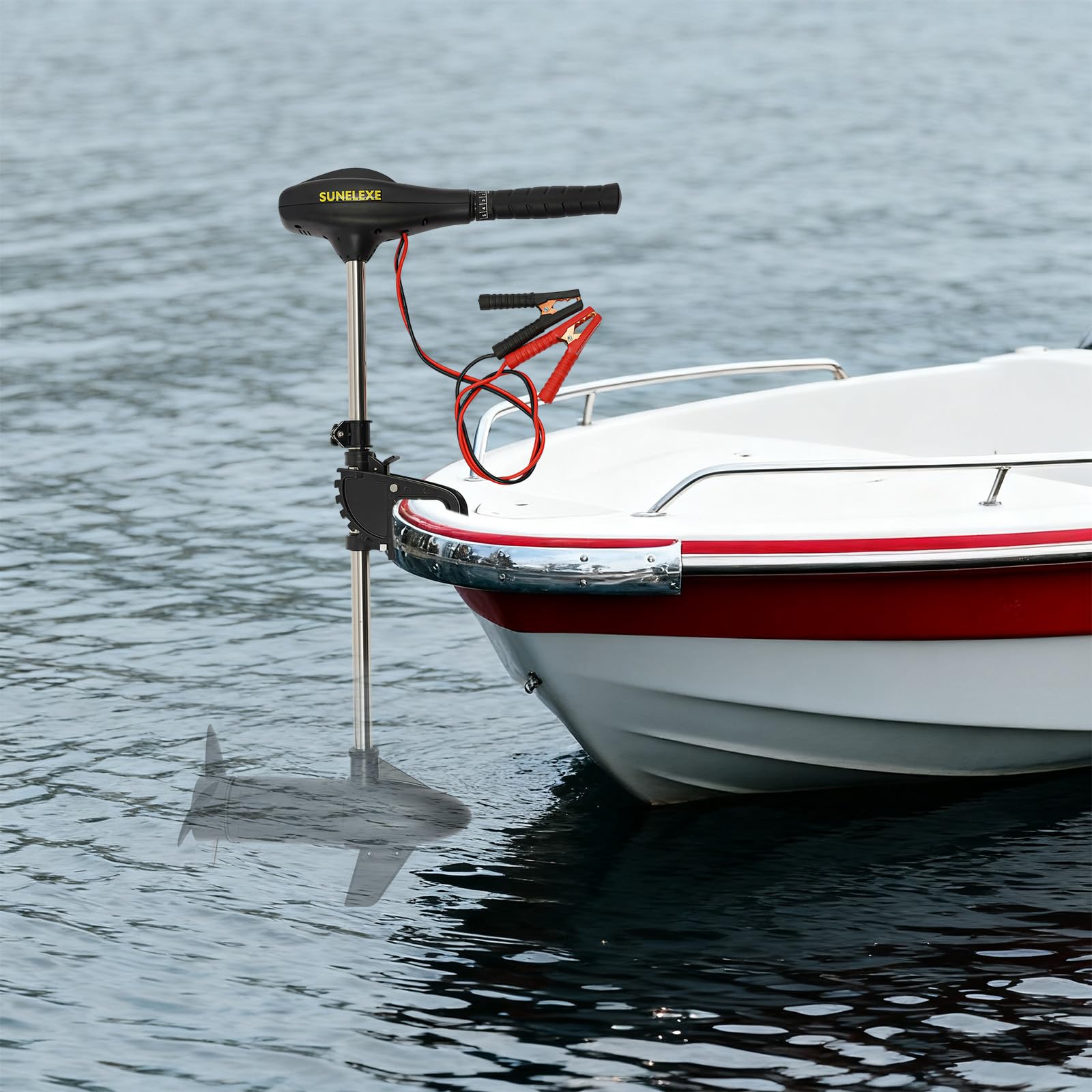 Moteur hors-bord extensible 12 V 58 lbs Moteur électrique puissant pour kayaks et bateaux, jusqu'à 500 kg