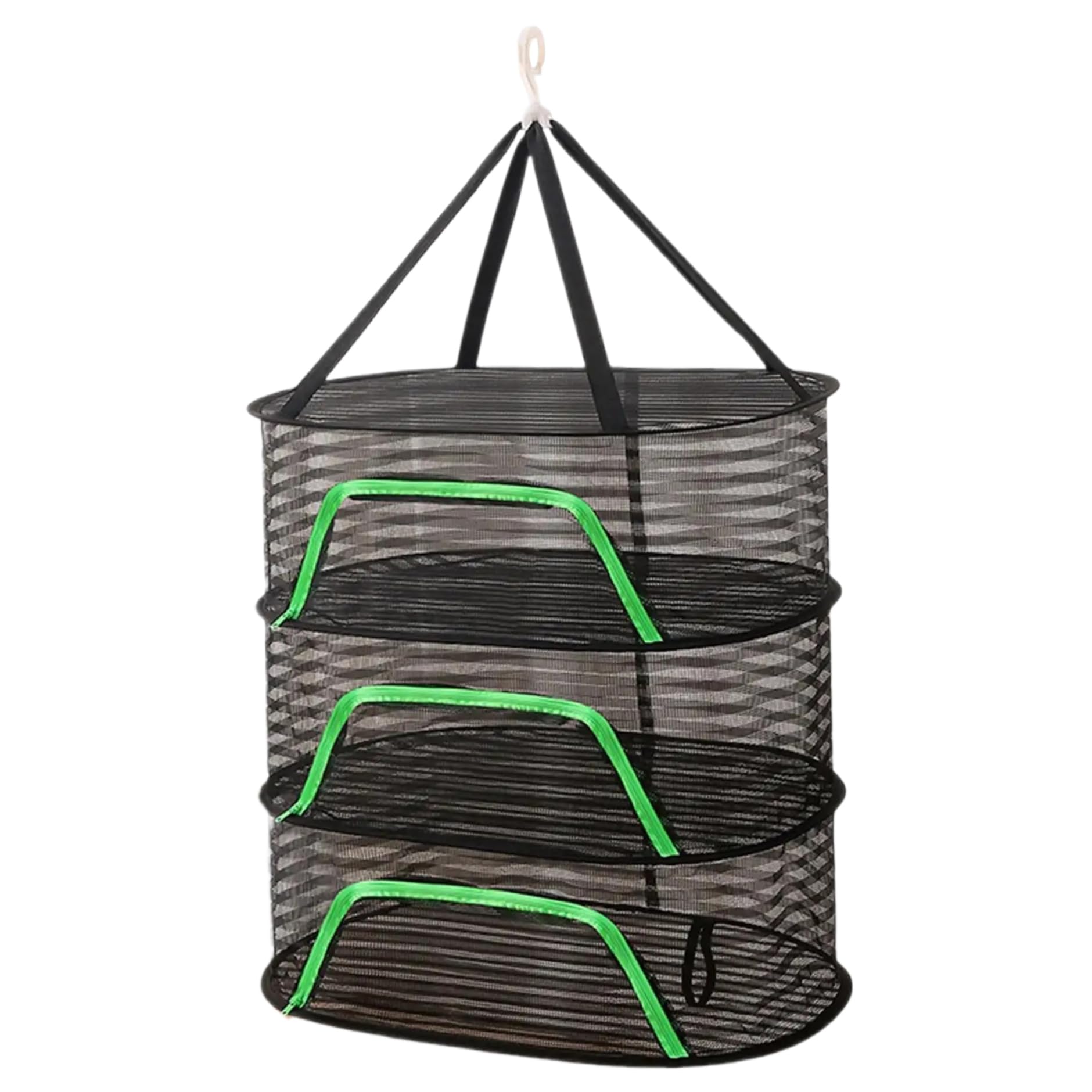 Xdyyjrasa Herb Drying Rack - Polyester Mesh Quick-Drying Dryer, 3-Layer Foldable Hanging Rack