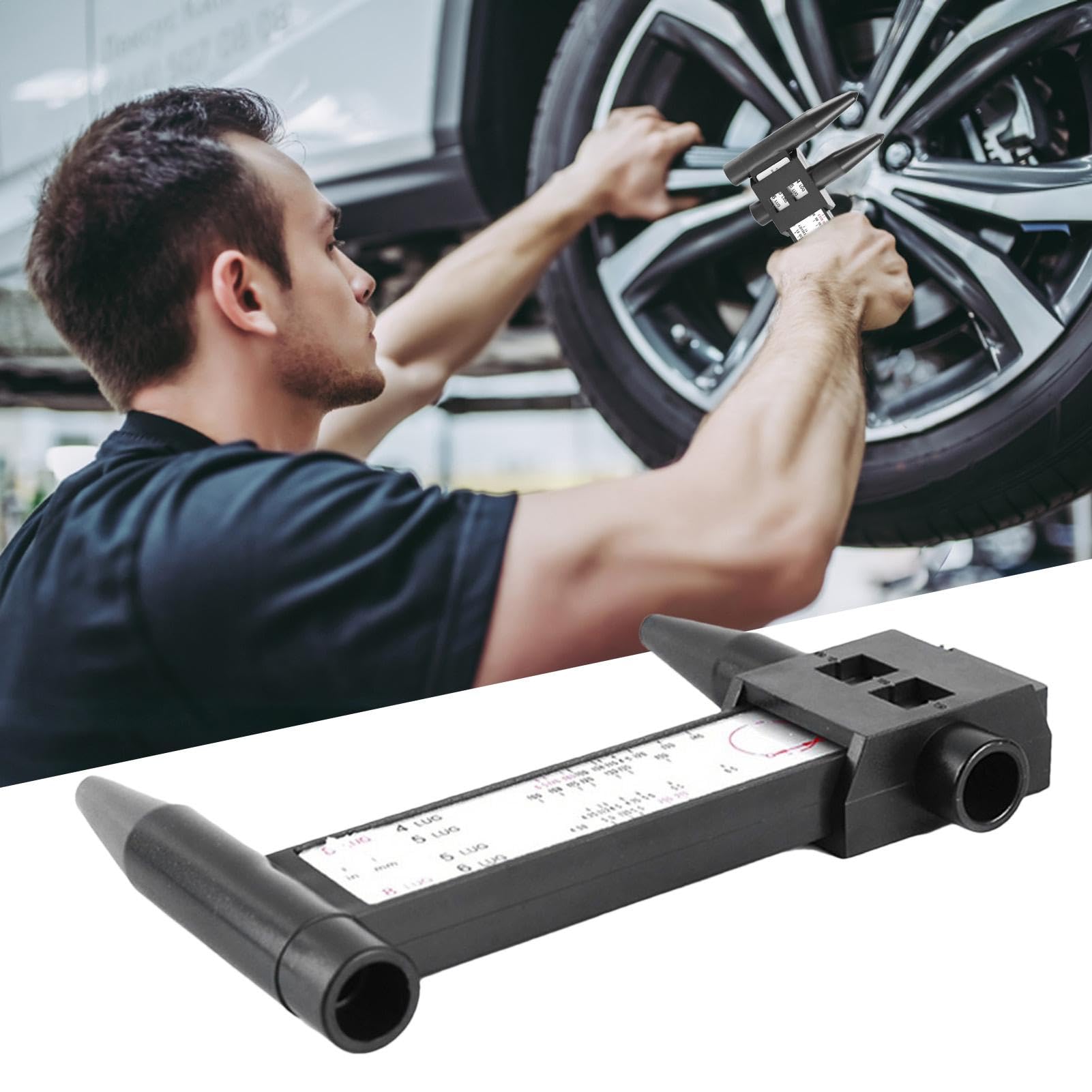Calibro di Misurazione PCD | 8 -Tongo Regola di Scorrimento PCD | Calibro del Diametro del Cerchio Primitivo | Strumento di Misurazione per Pneumatici E Ruote per Auto, Calib