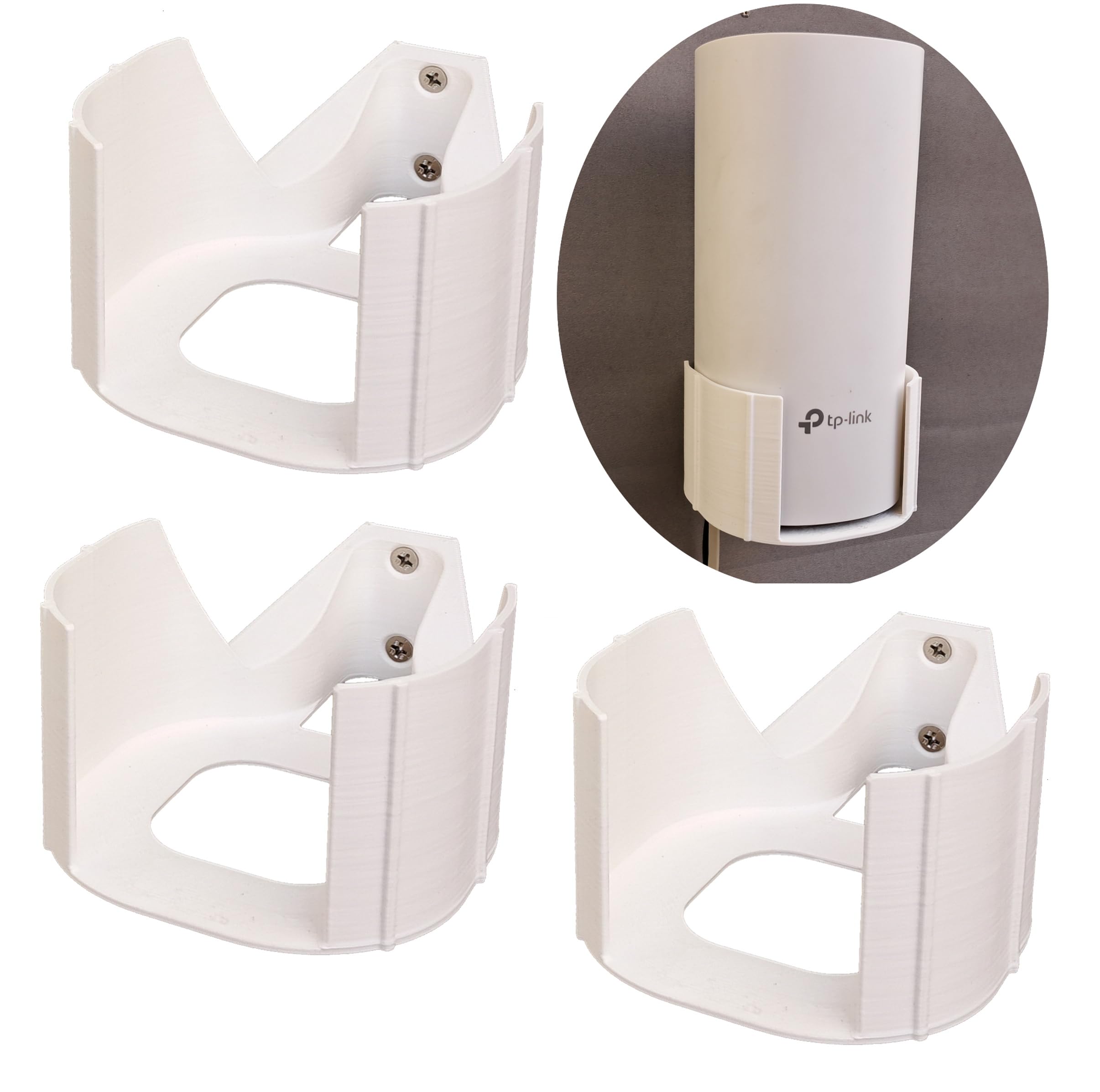 Wall Mount Bracket for TP-Link Deco M4, E4, S7 Mesh WiFi Router, with Cable Management, Pack of 3-image-9