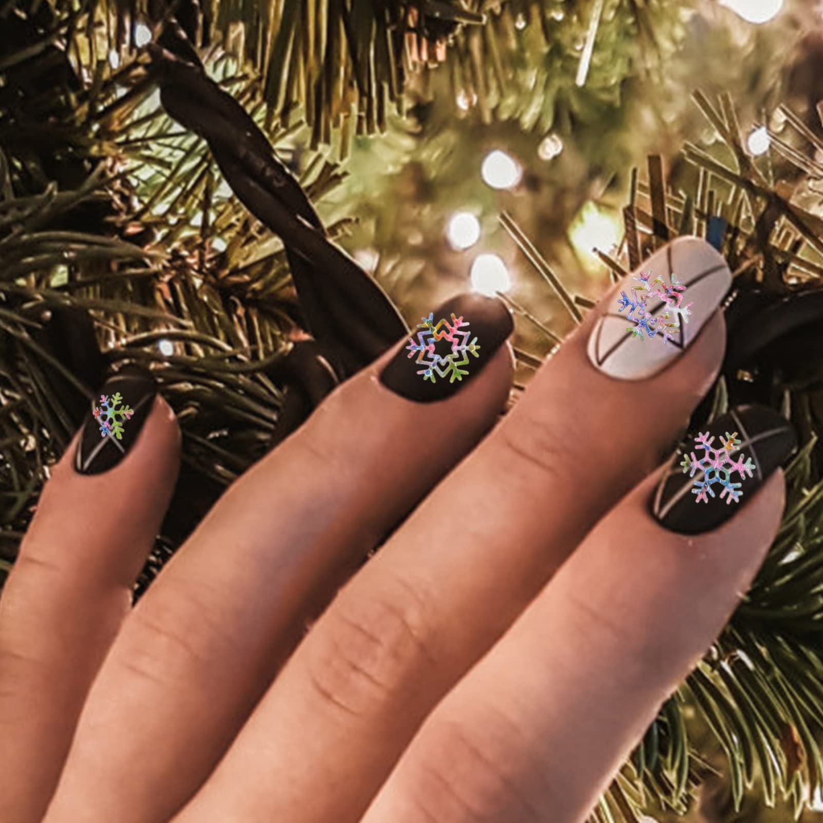 12 Scatole Ornamenti Di Arte Del Chiodo Di Natale Glitter Per Unghie Decorazioni Natalizie Per Unghie Decalcomanie Per Fiocco Di Neve Veloce Paillettes Scaglie Di
